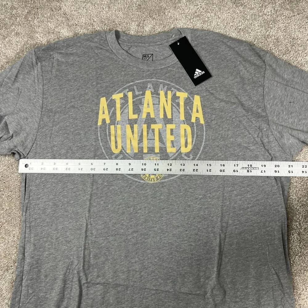 Adidas MLS Mens Large Gray Atlanta United FC‎ Short Sleeve Soccer T-Shirt NWT